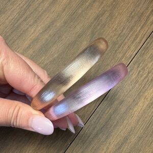 Alexis Bittar Lucite Bangles Pink and Peachy